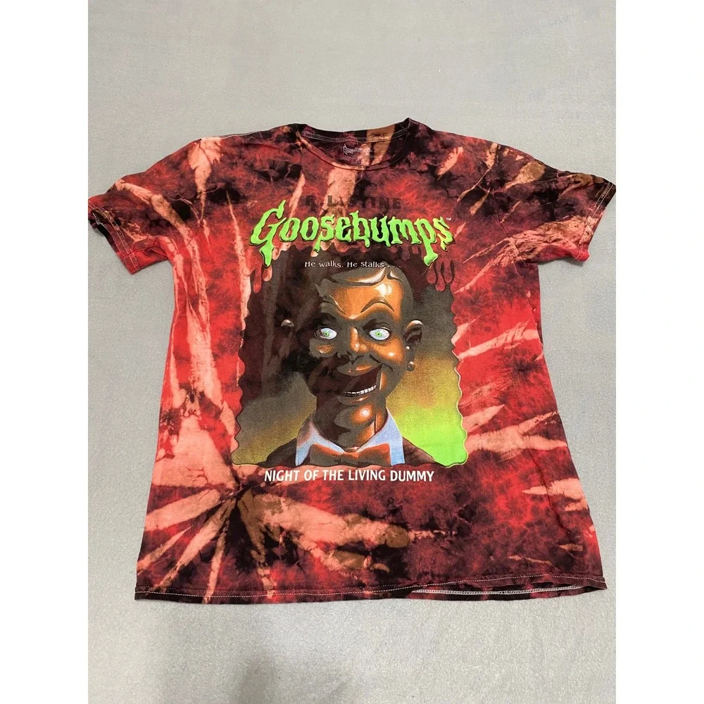 Goosebumps Night of the Living Dummy Slappy Tie Dye‎ Graphic T-Shirt Mens Medium